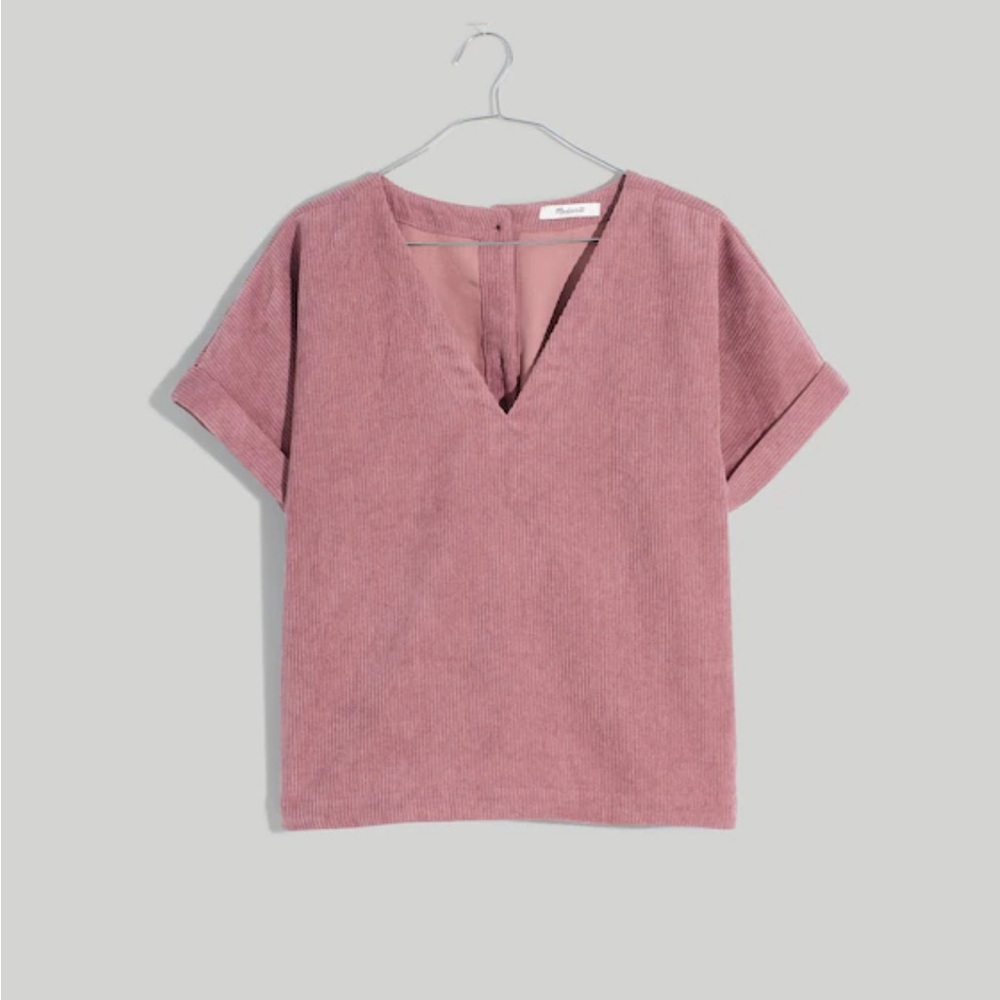 Madewell Corduroy V-Neck Top